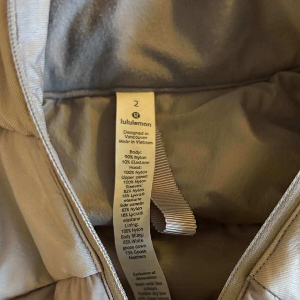 Lululemon Light Gray Hooded Jacket